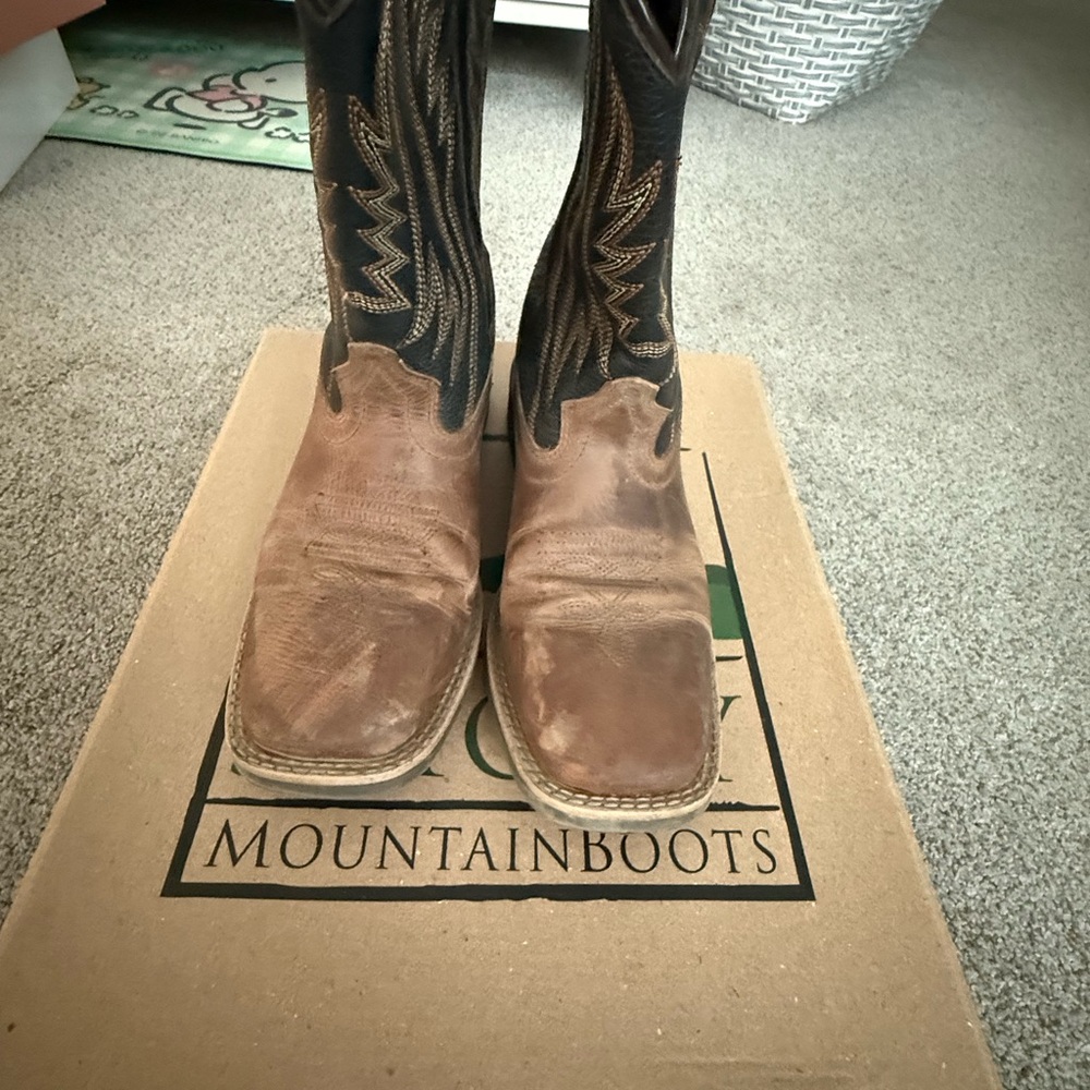 Brown Kids Cowboy Boots